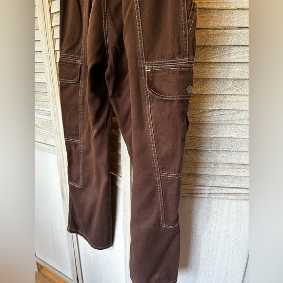 HESPERUS Brown Cargo Pants Elastic Waist Women’s Small Juniors Petites - Picture 5 of 12